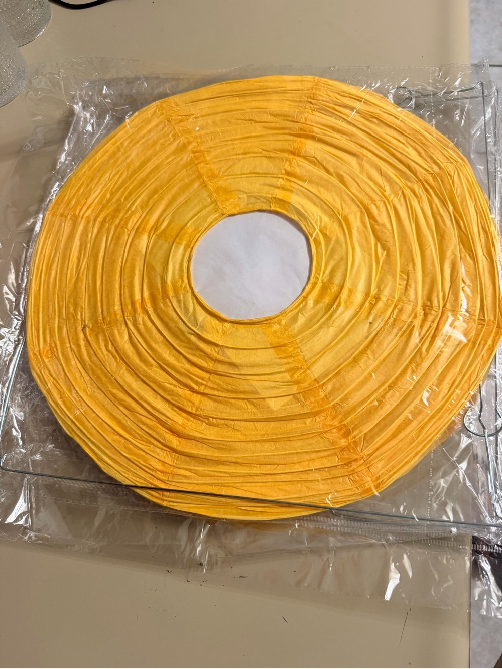 Yellow Paper Lantern Party Decoration 14 inch diameter